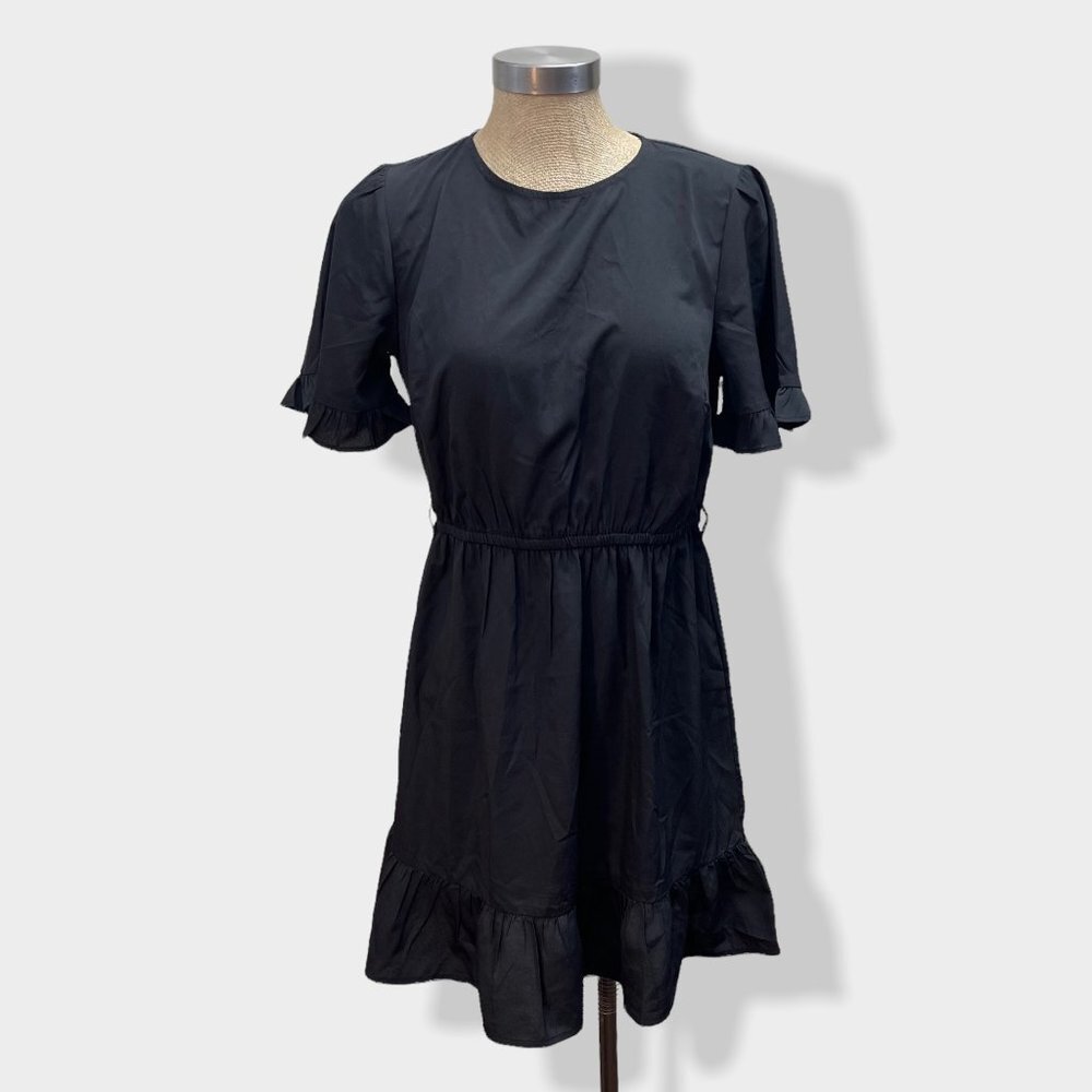 NEW‎ Look Black Ruffle Mini Dress